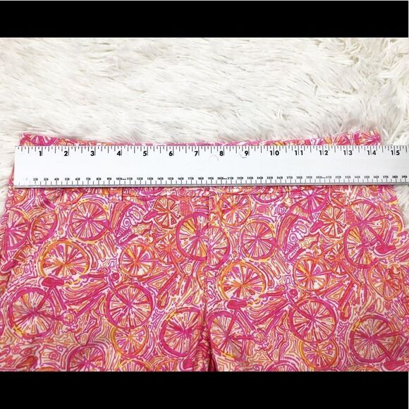 Lilly Pulitzer Callahan Shorts Ten Speed Bicycle Pink Orange Slice Print Size 0 - Picture 3 of 8